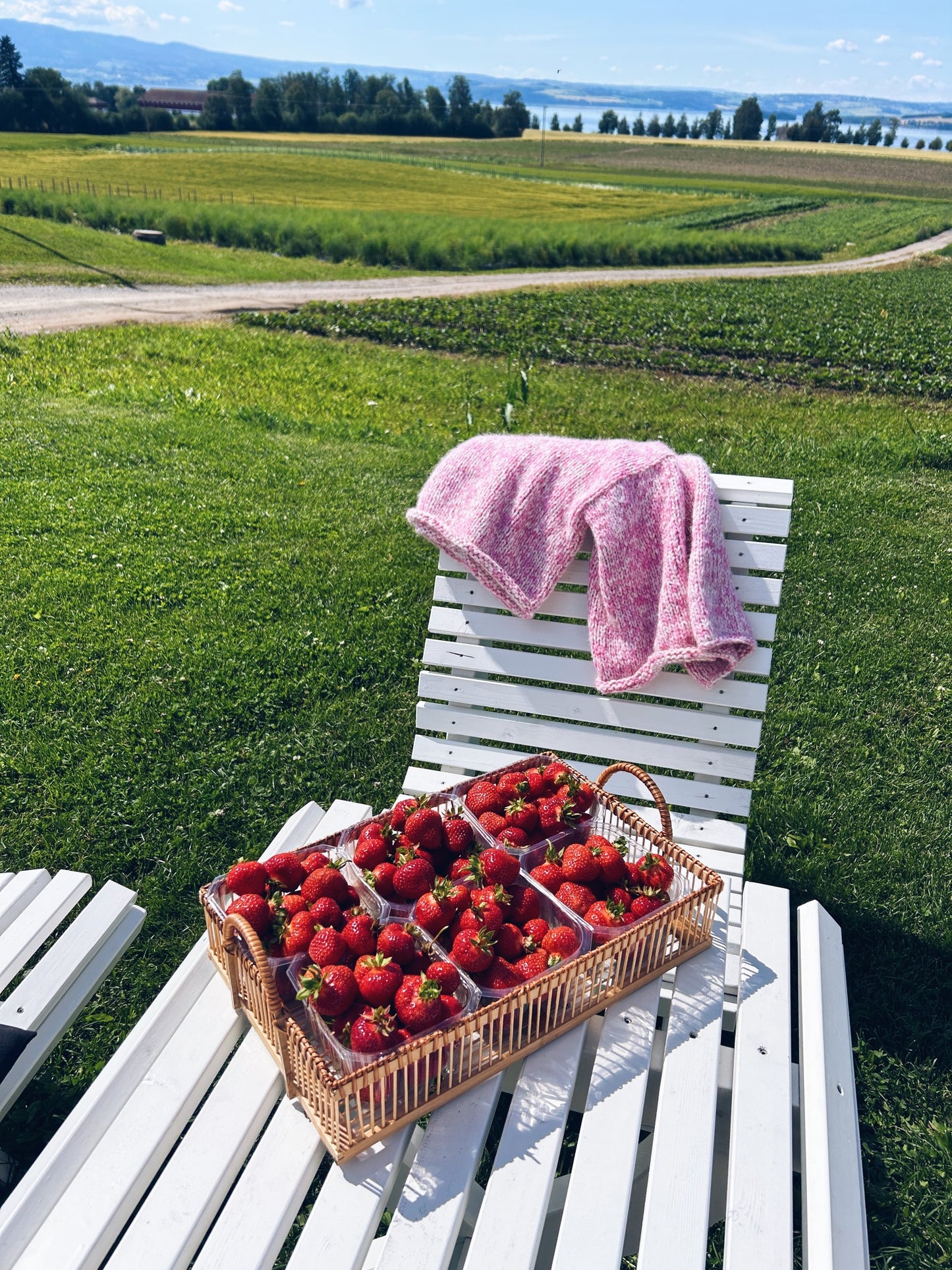 Midtsommer - nydelig genser med v-hals og vide ermer