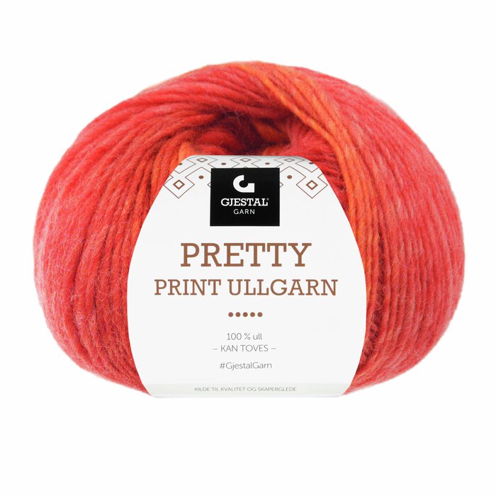 Pretty Print Ullgarn 513 Korallfarget print