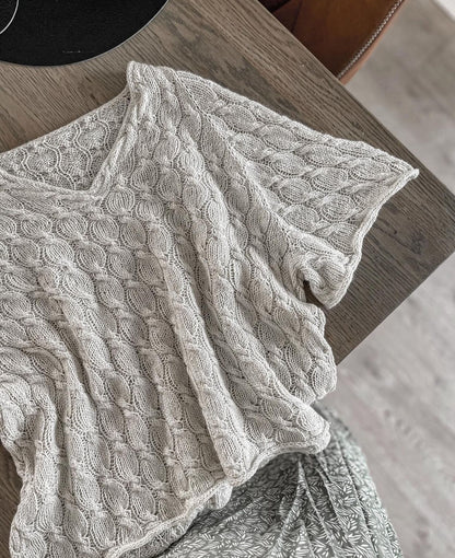 Drops tee – sommerlig t-skjorte med struktur og fletter