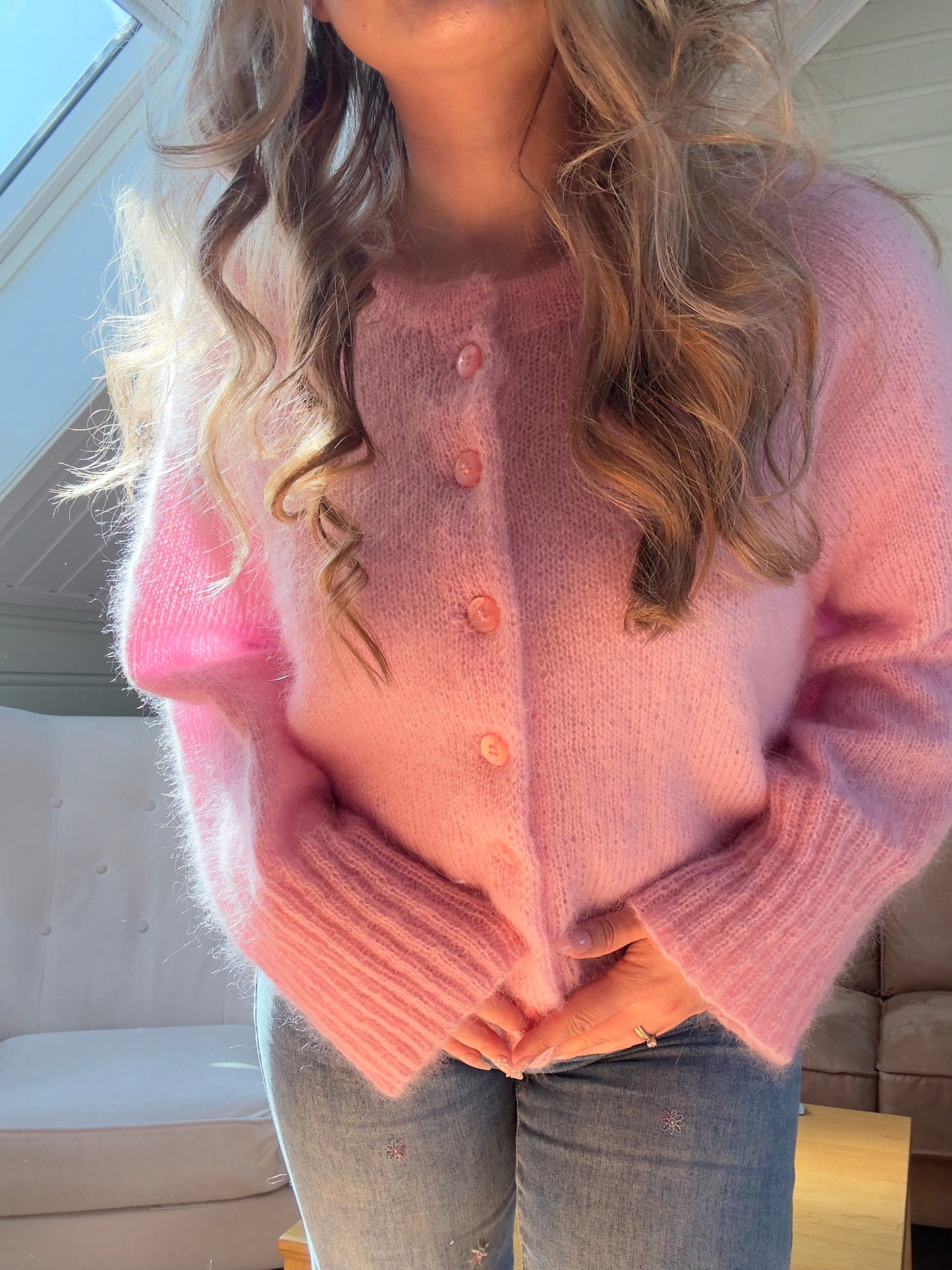 Marie Cardigan – Luftig cardigan i dobbel mohair
