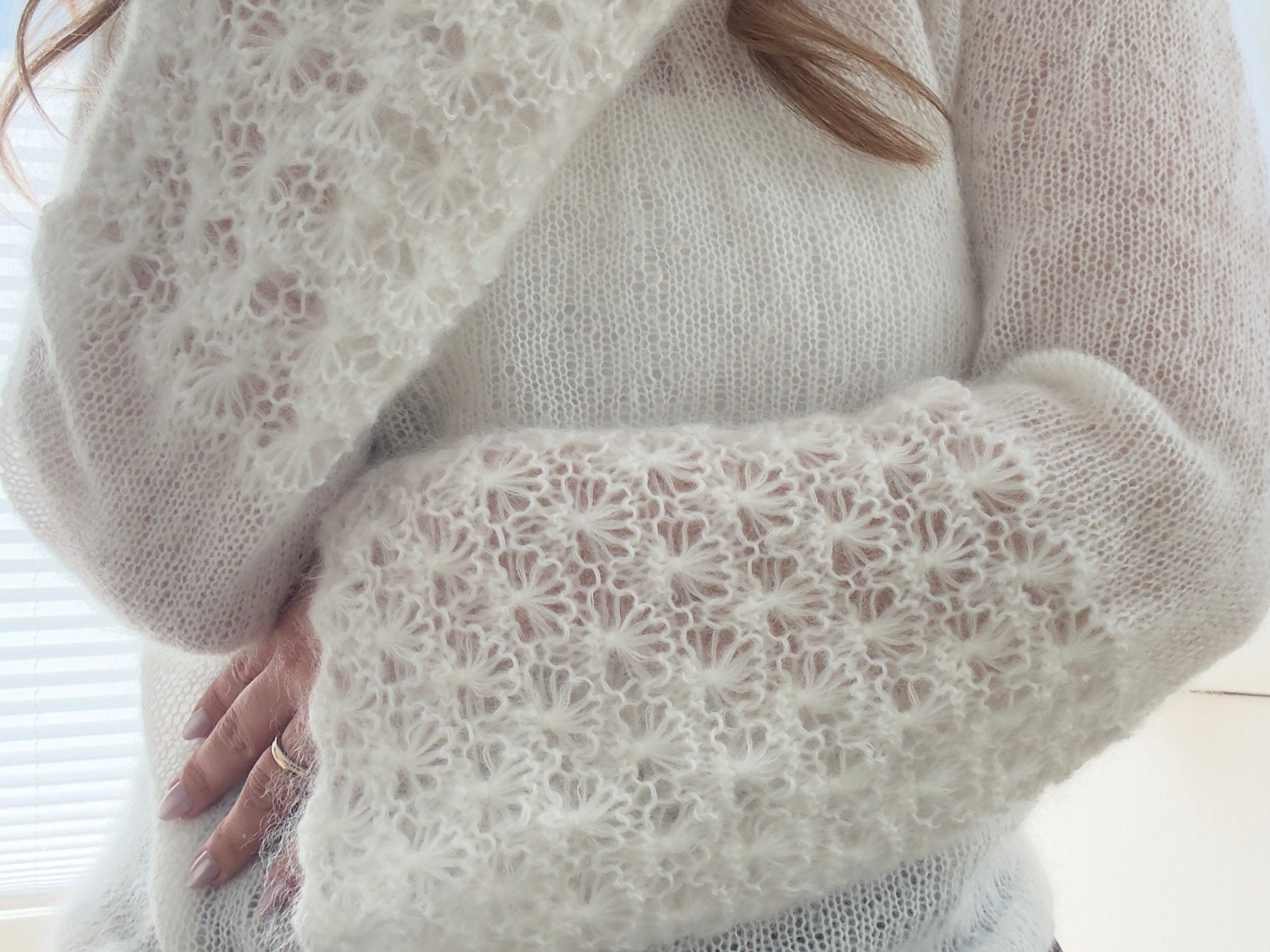 Snow Flower - Nydelig genser i myk mohair