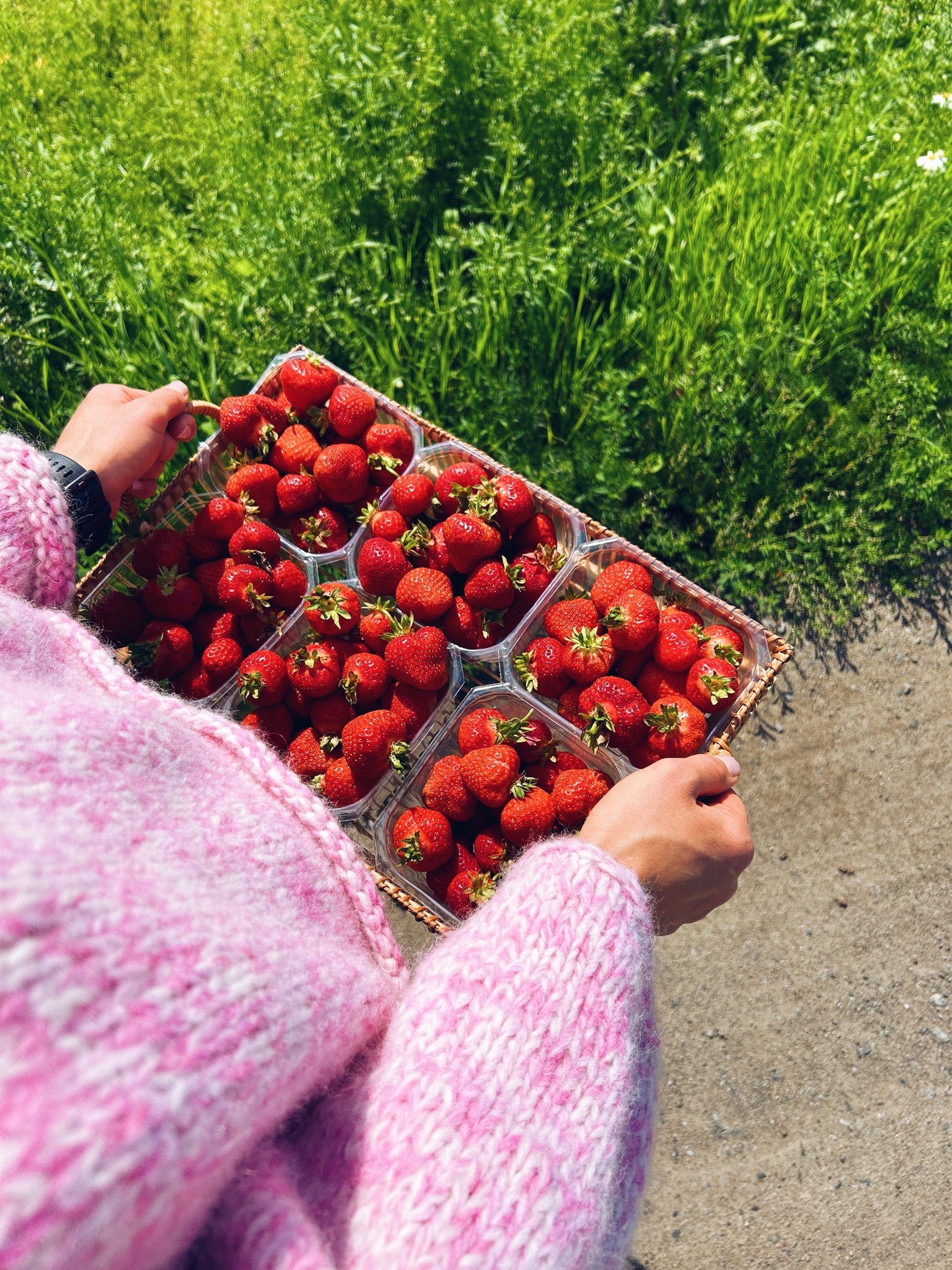Midtsommer - nydelig genser med v-hals og vide ermer
