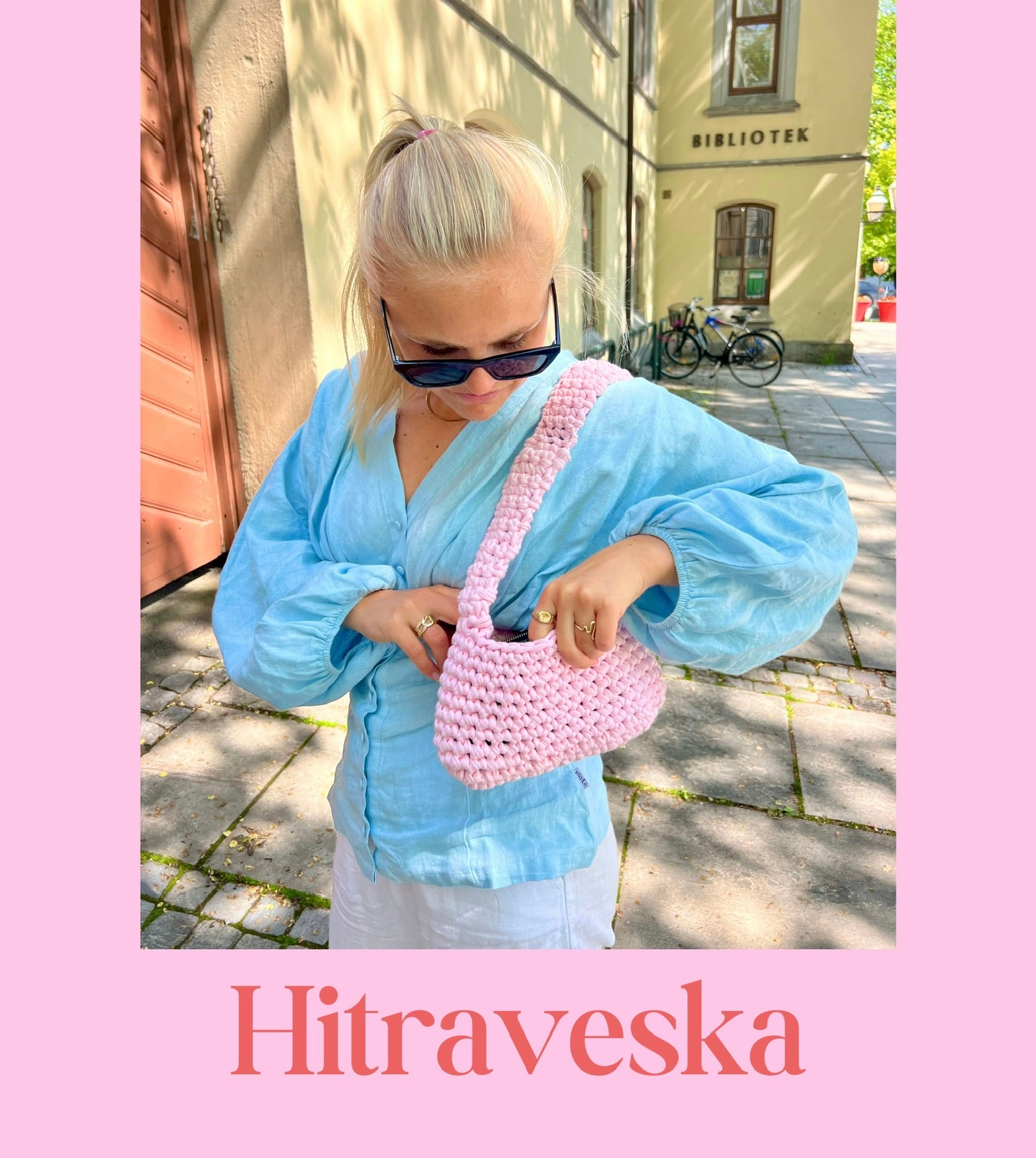 Hitraveska – heklet skulderveske med perfekt passform