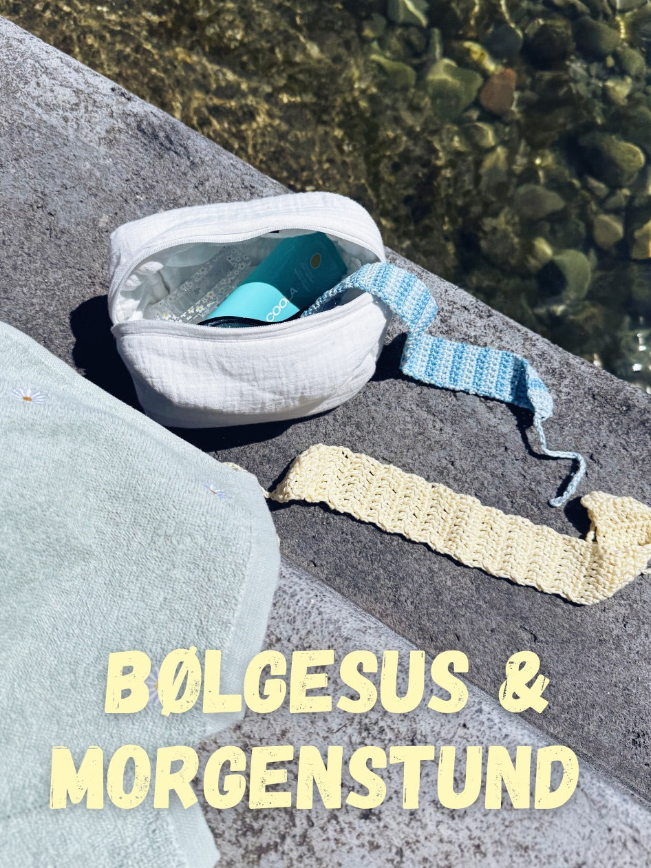 Bølgesus & Morgenstund – heklet hårbånd i to stiler