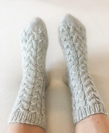 Heartshaped Socks – Flettestrømper med hjerteinspirert struktur
