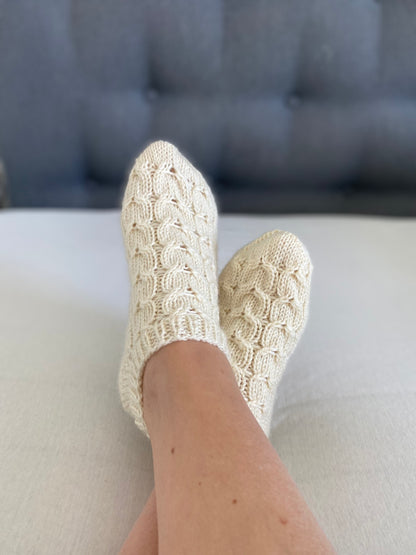 Heartshaped Socks – Flettestrømper med hjerteinspirert struktur