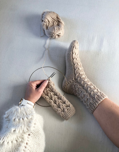 Heartshaped Socks – Flettestrømper med hjerteinspirert struktur
