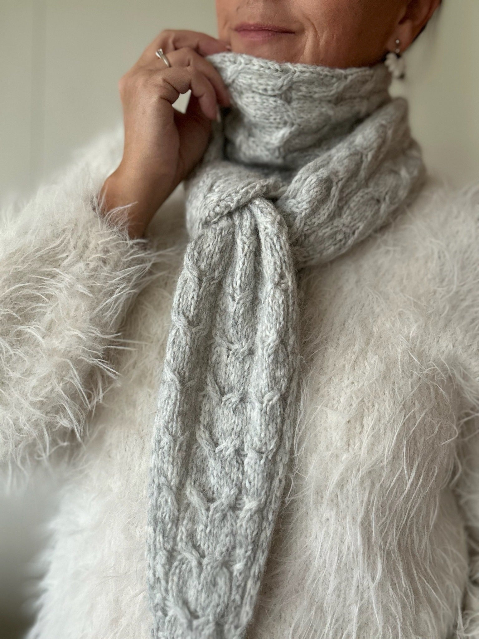 Chunky Heartshaped Scarf – Elegant skjerf med hjerteformet design