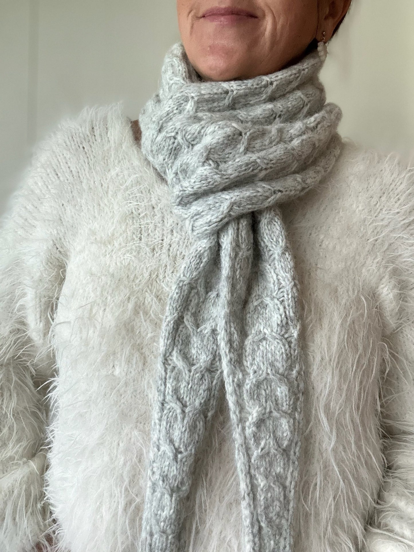Chunky Heartshaped Scarf – Elegant skjerf med hjerteformet design