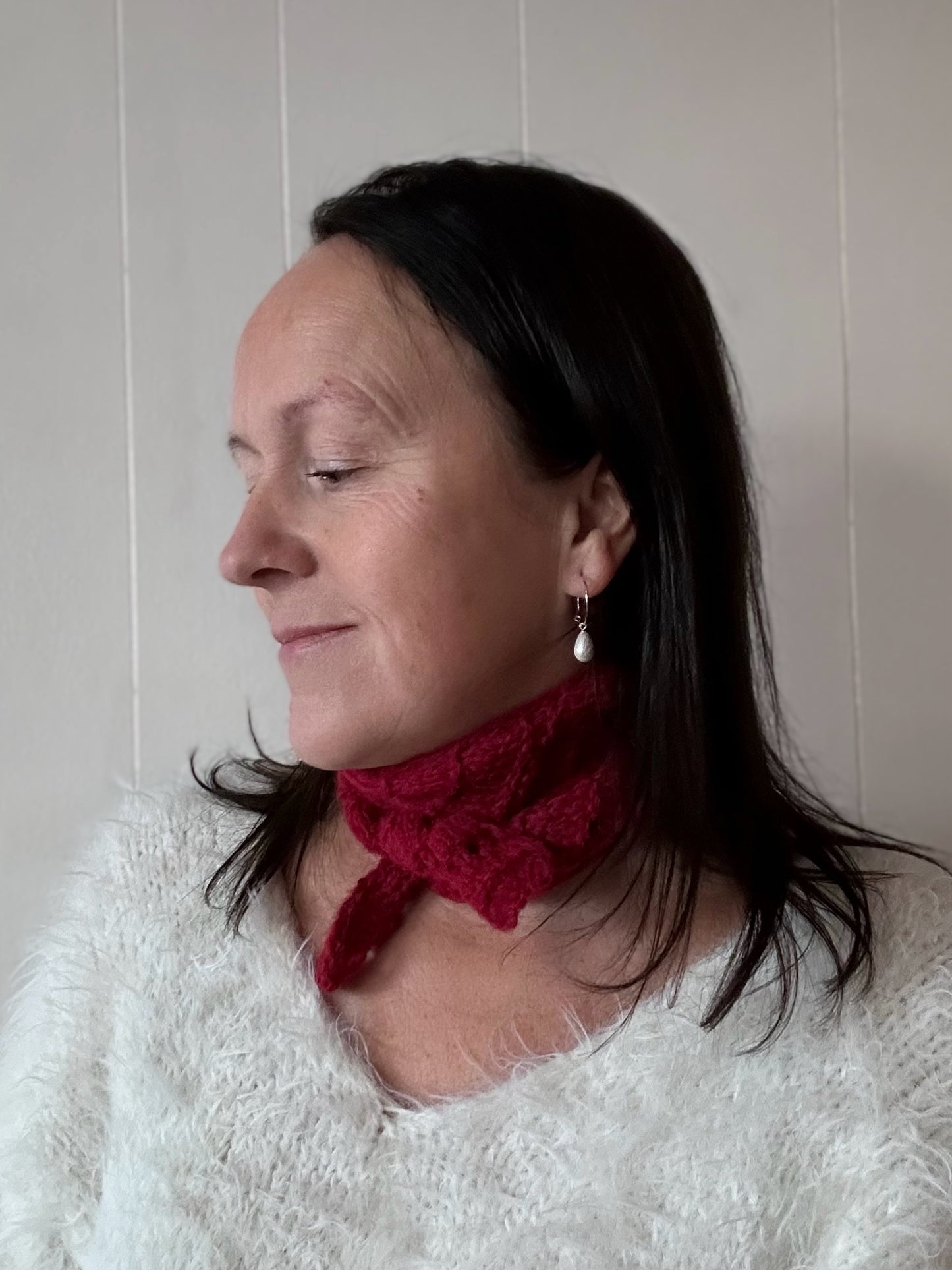 Lavinia Scarf – Elegant skjerf i luftig strukturstrikk