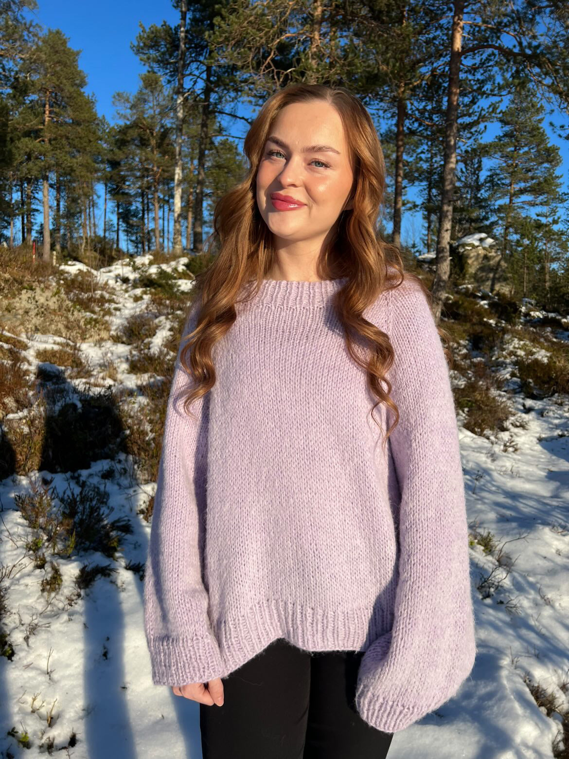 Eloria genser – oversized basicgenser med vide ermer