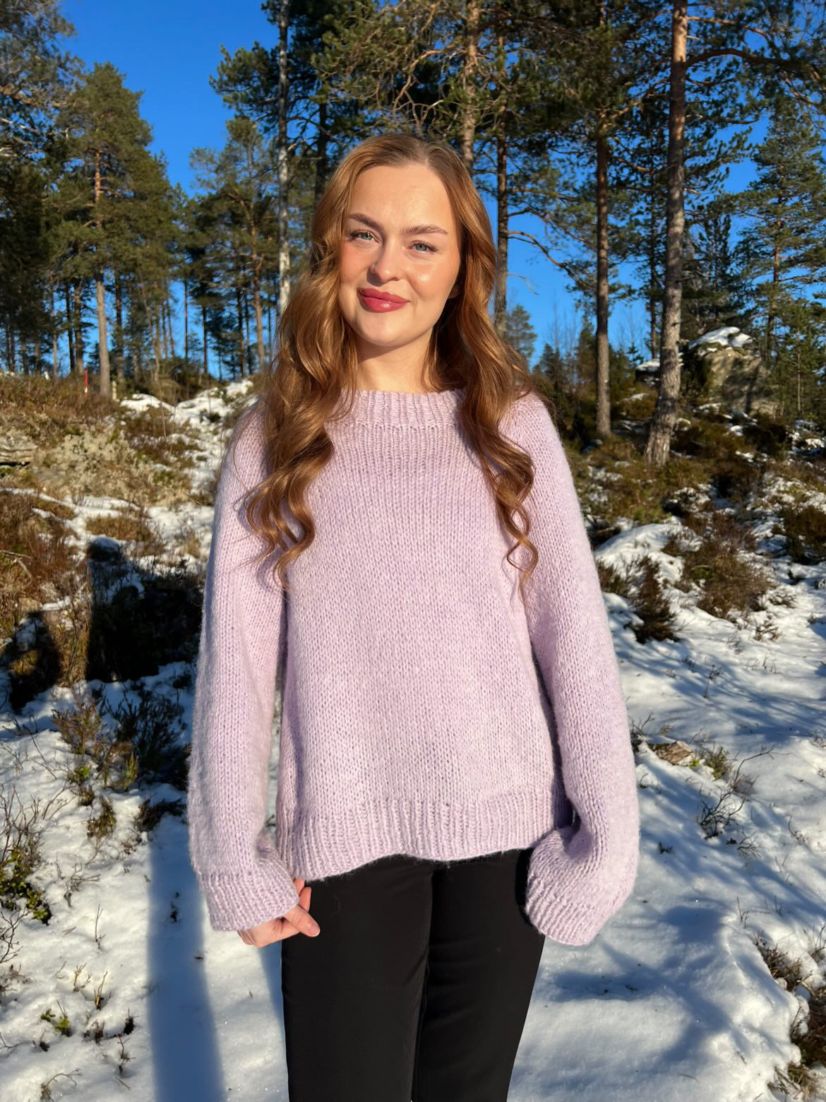 Eloria genser – oversized basicgenser med vide ermer