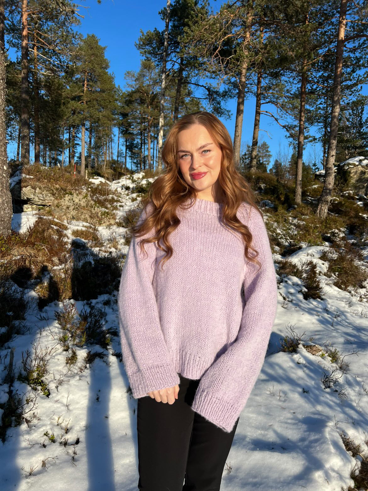 Eloria genser – oversized basicgenser med vide ermer