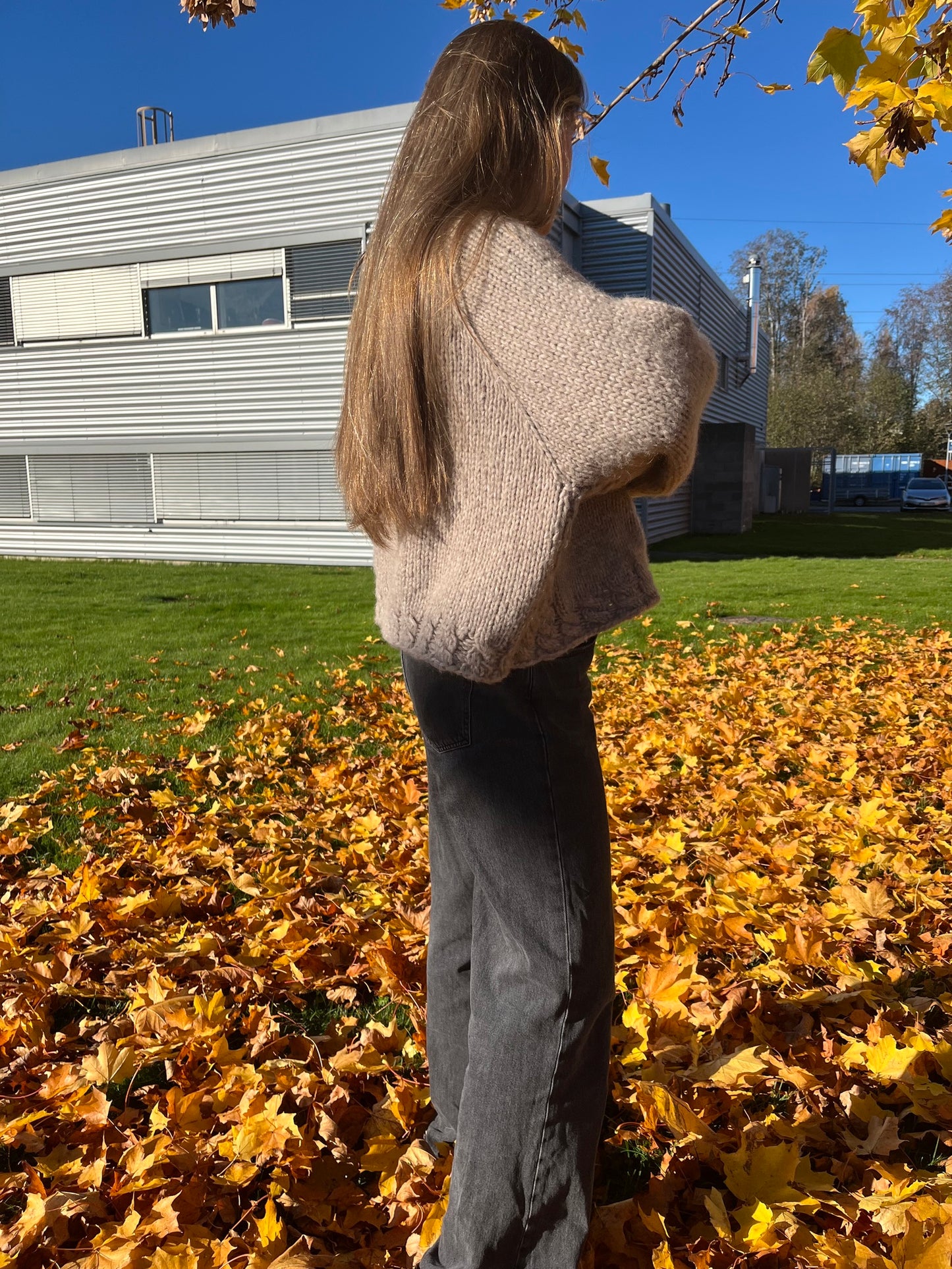 Lorelai sweater – myk oversized genser med flettedetalje