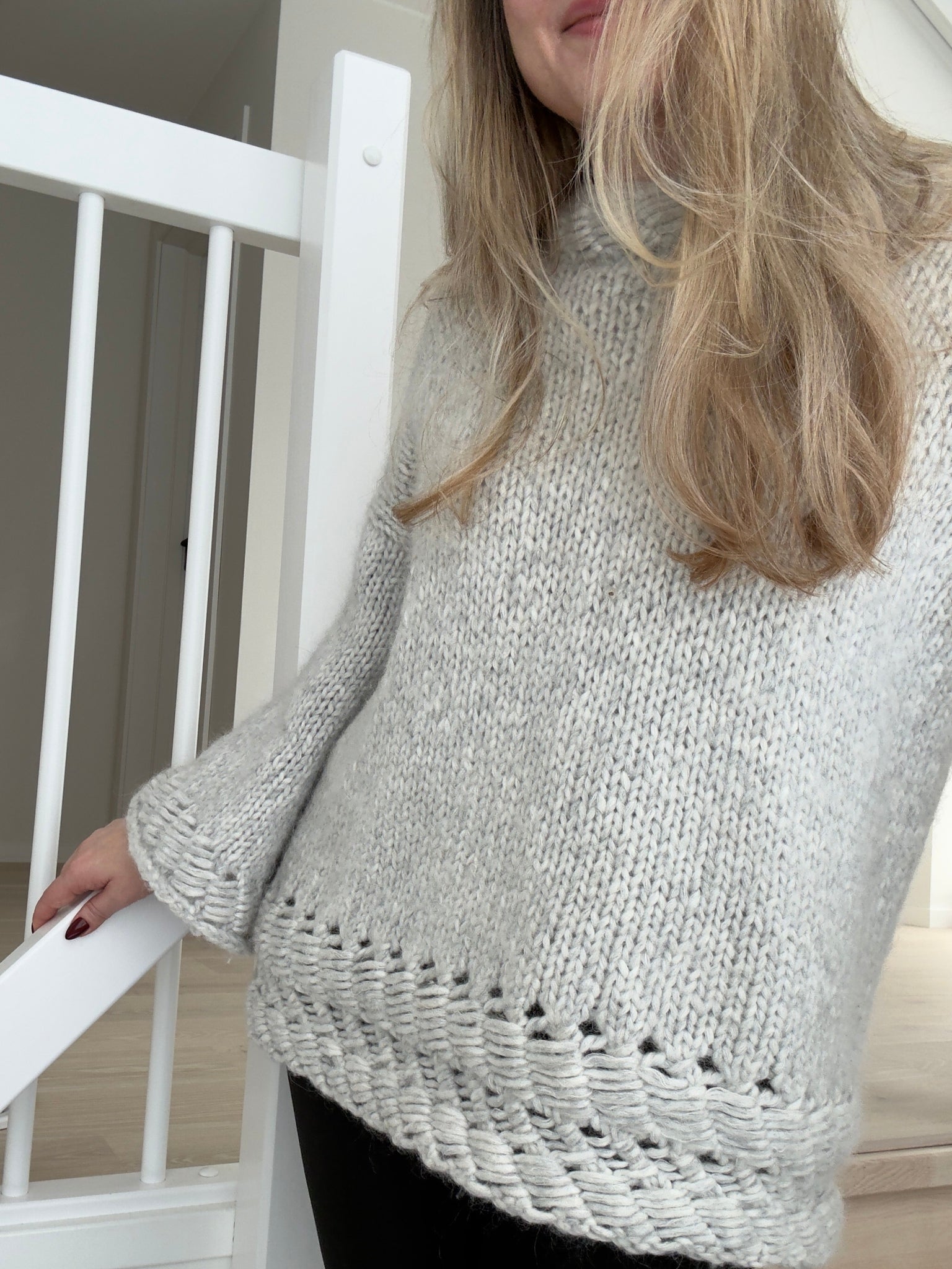 Skigaard-genseren – oversized strikkeoppskrift med unik struktur