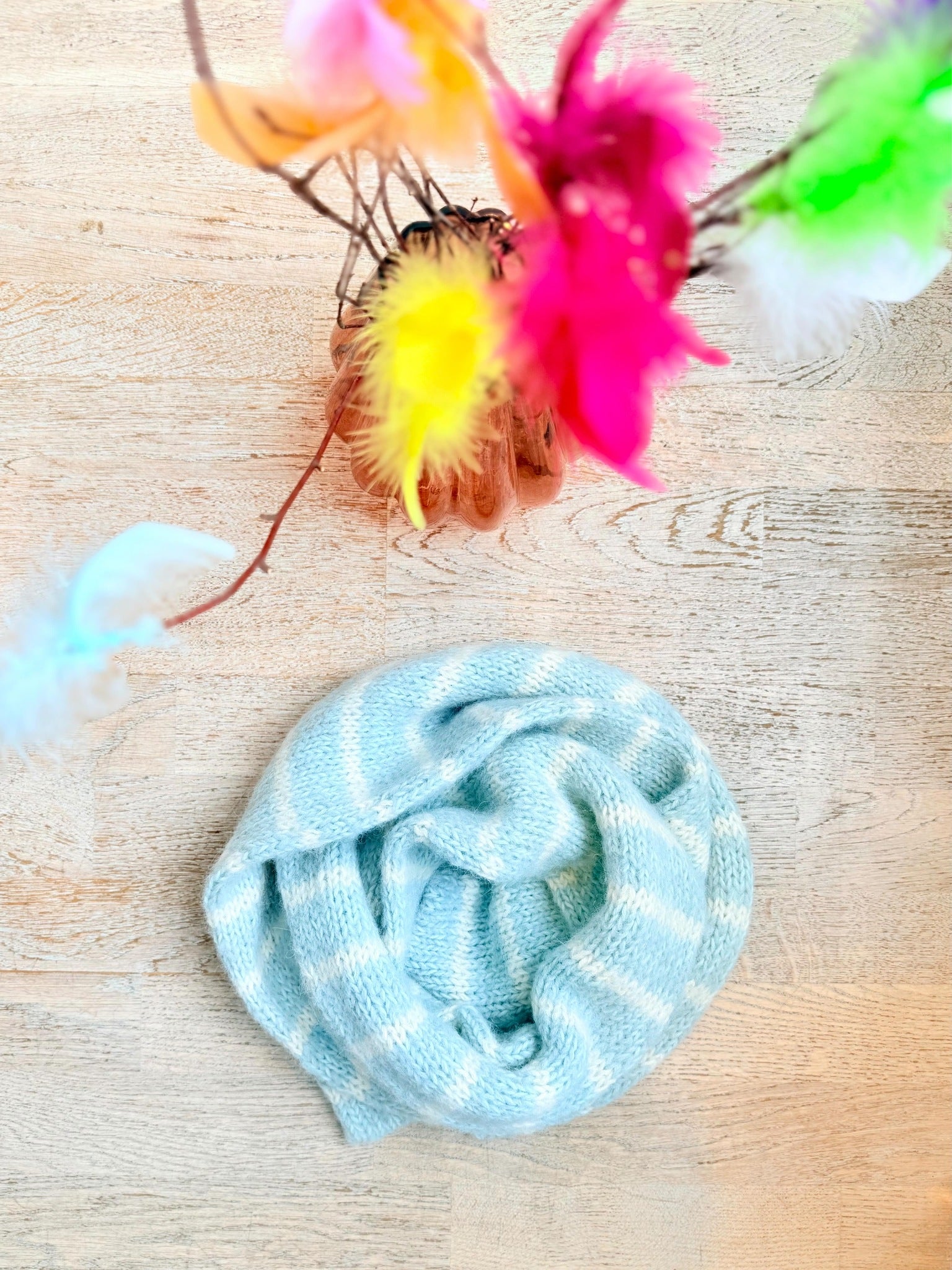 Contrast Scarf – Mykt og dobbeltstrikket skjerf i lekkert stripemønster