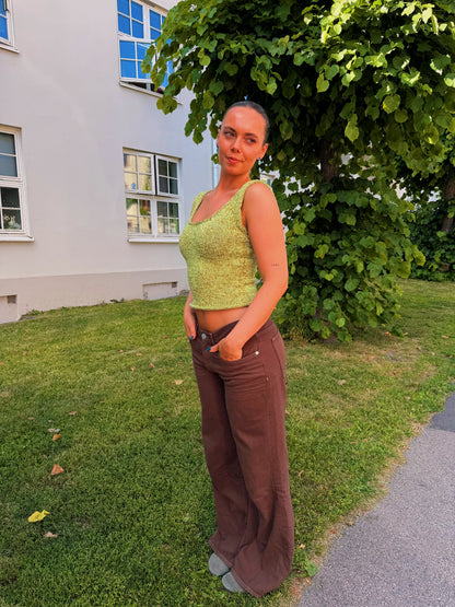 Sun glitter top – glitrende, ermeløs topp