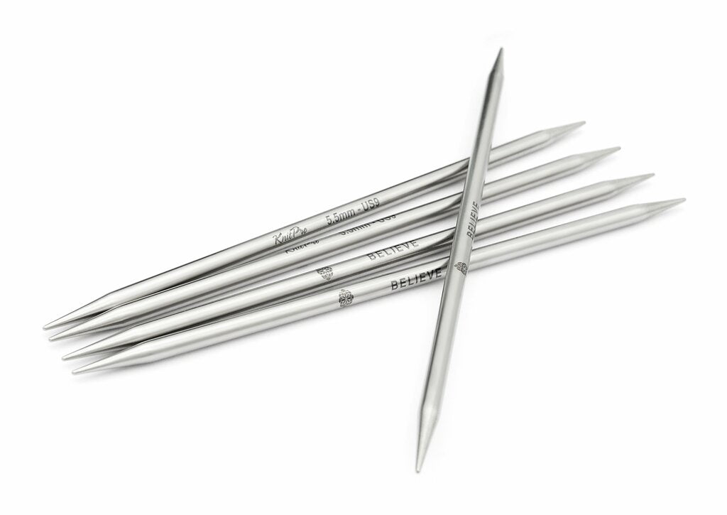 Mindful strømpepinner metall 5.5 mm 20 cm
