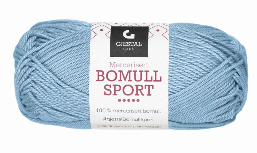 Bomull Sport 340 Lys blå