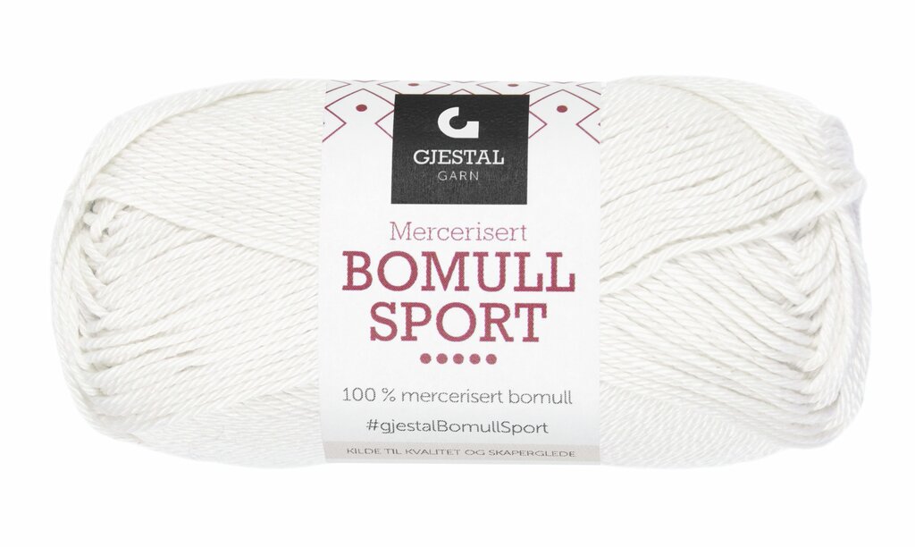 Bomull Sport 302 Hvit