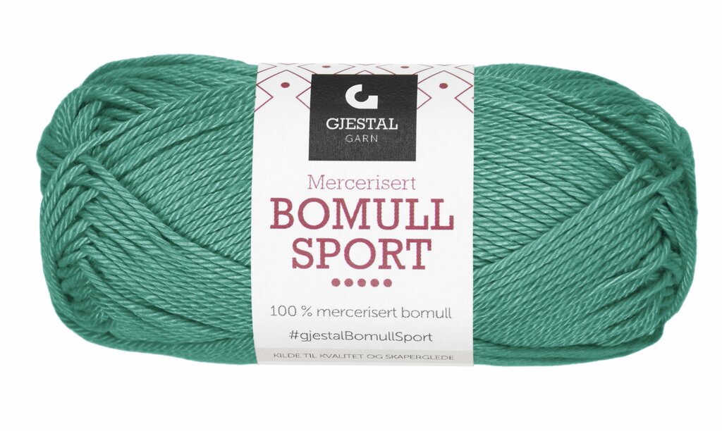 Bomull Sport 386 Blågrønn