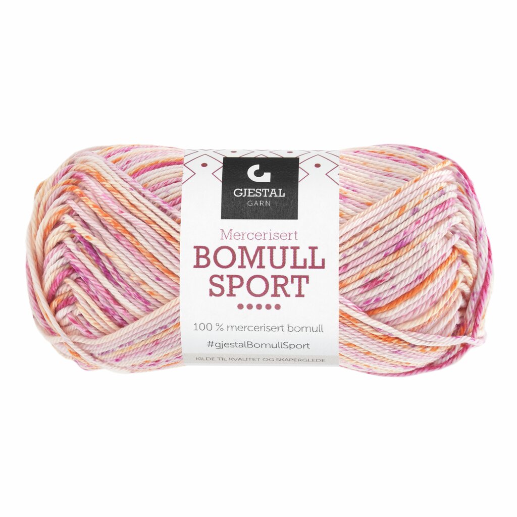 Bomull Sport 395 Rød/Rosa/Oransje print