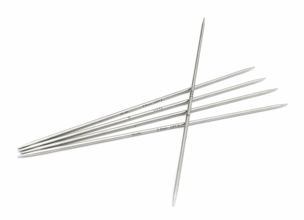 Mindful strømpepinner metall 2.5 mm 20 cm