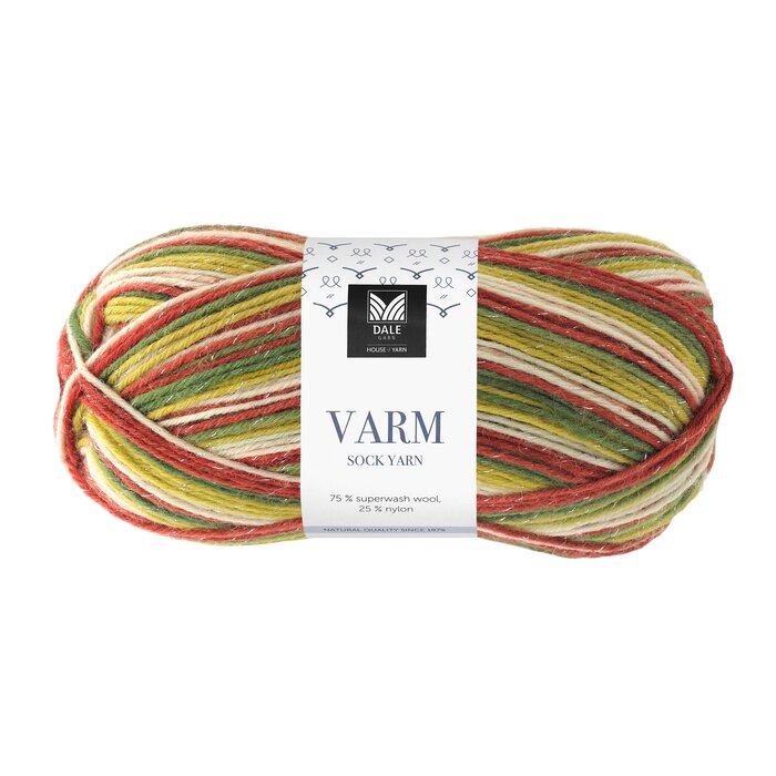 Varm 5109 Rød/Grønn/Glitter print