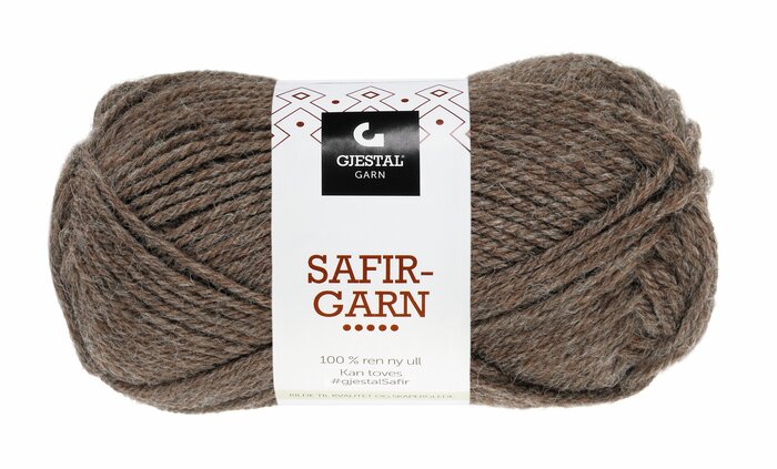 Safir 497 Mørk brun melert
