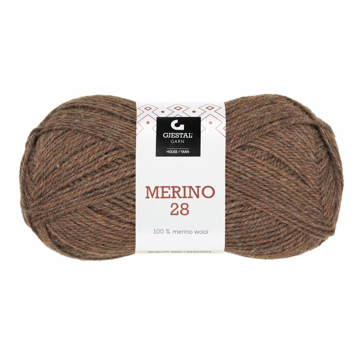 Merino 28 108 Mørk brun melert