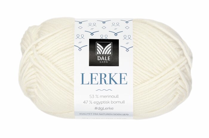 Lerke 20 Ubleket hvit