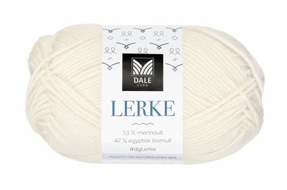 Lerke 20 Ubleket hvit