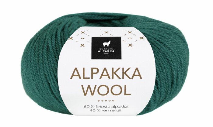 Alpakka Wool 524 Mørk blågrønn