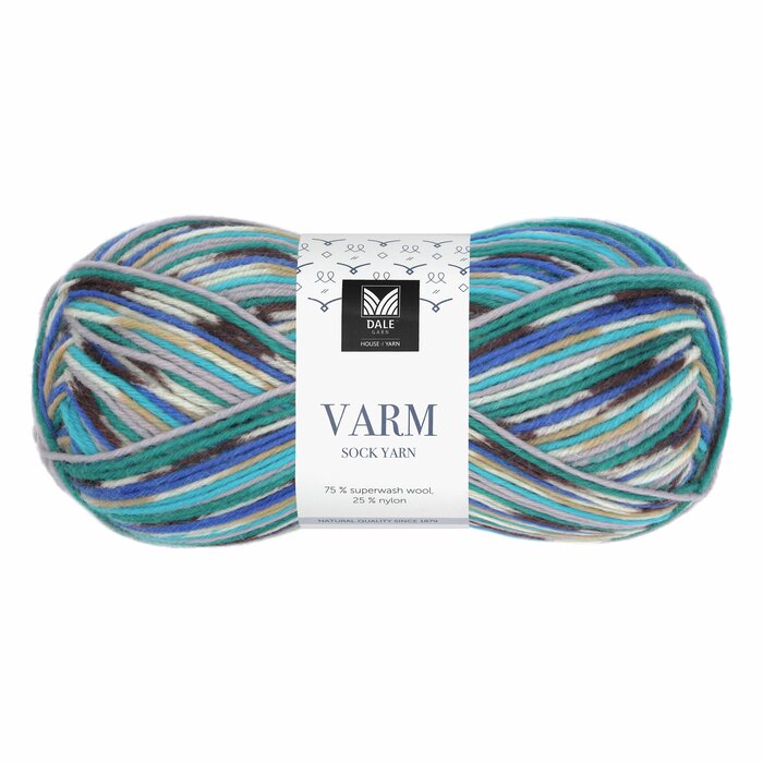 Varm 5107 Aqua/Blålilla/Turkis print