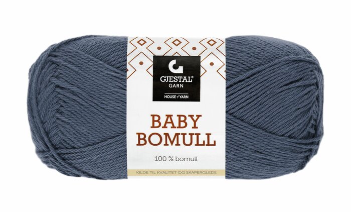 Baby bomull 509 Mørk gråblå