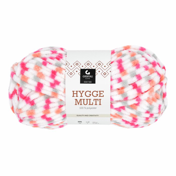 Hygge Multi 6404 Oransje/rød/grå dots
