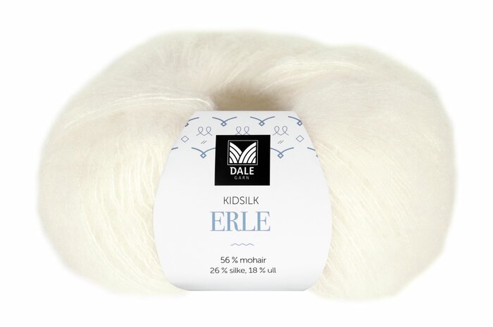 KidSilk Erle 0020 Ubleket hvit