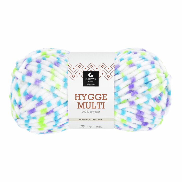 Hygge Multi 6403 Grønn/lilla/blå dots