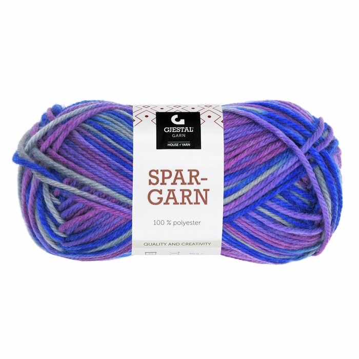 Spargarn 602 Grå/Blå/Lilla print
