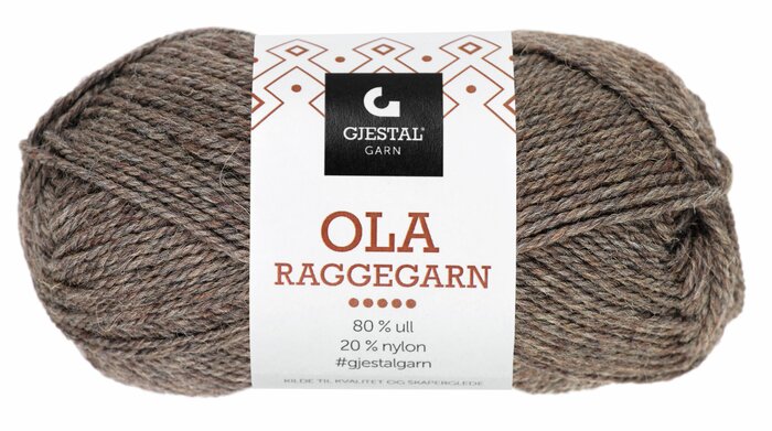 Ola Raggegarn 702 Brun melert