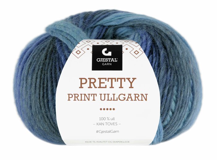 Pretty Print Ullgarn 503 Blåfarget print