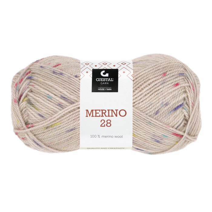 Merino 28 125 Grå lollipop multi