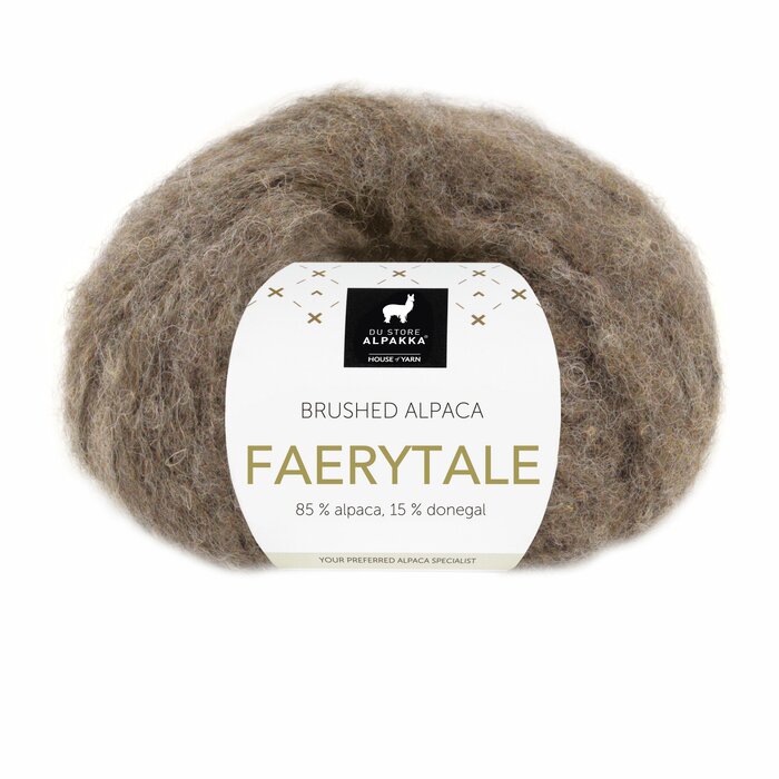 Faerytale 817 Mørk gråbrun melert tweed