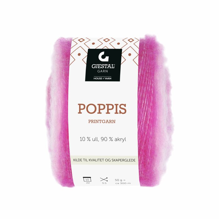 Poppis 3110 Lys rosa/Pink/Lavendel gradert