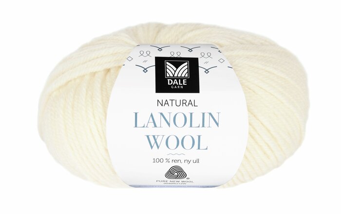 Lanolin Wool 1432 Ubleket hvit