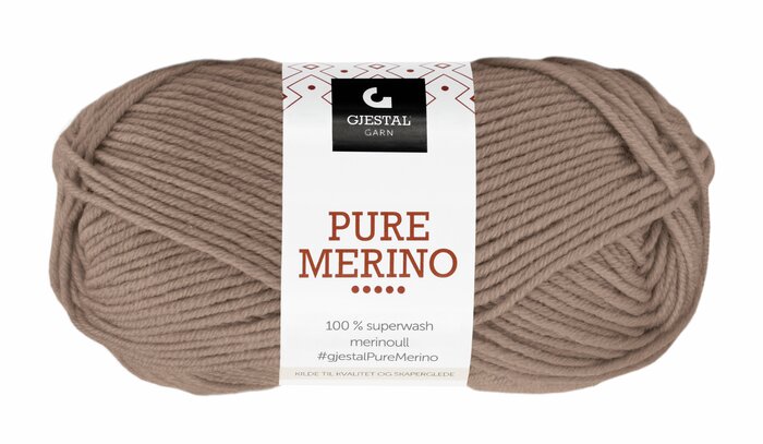 Pure Merino 125 Lys brun melert