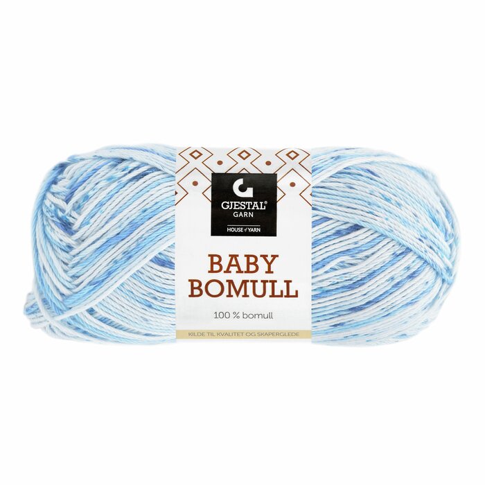 Baby bomull 522 Blå print