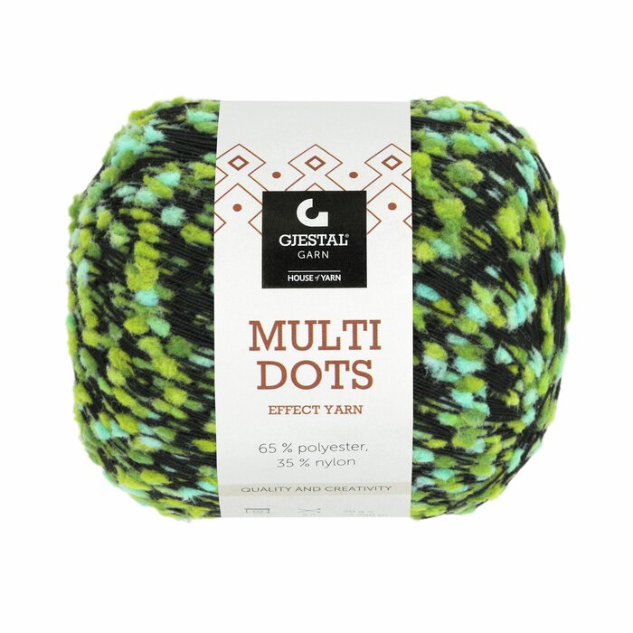 Multi Dots 902 Pæregrønn/Karibisk blå dots