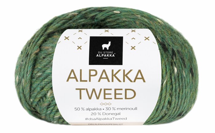 Alpakka Tweed 132 Furugrønn