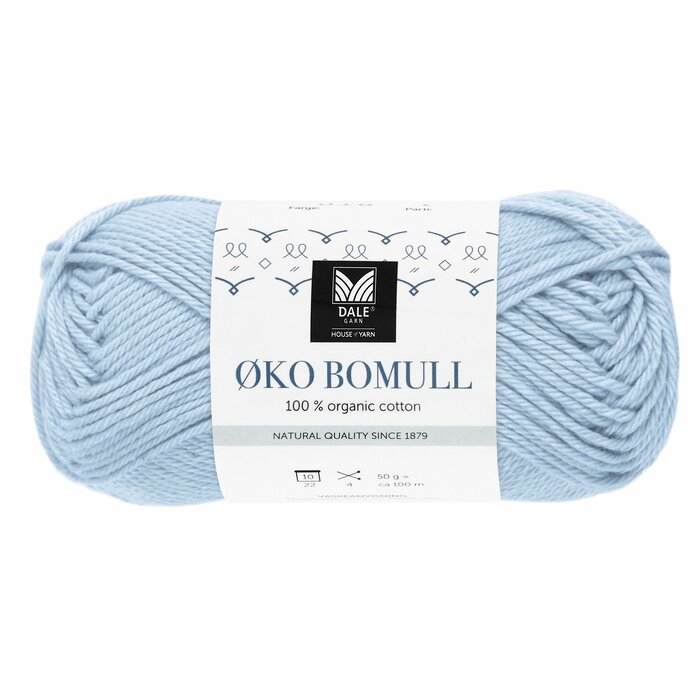 Øko Bomull 309 Lys blå